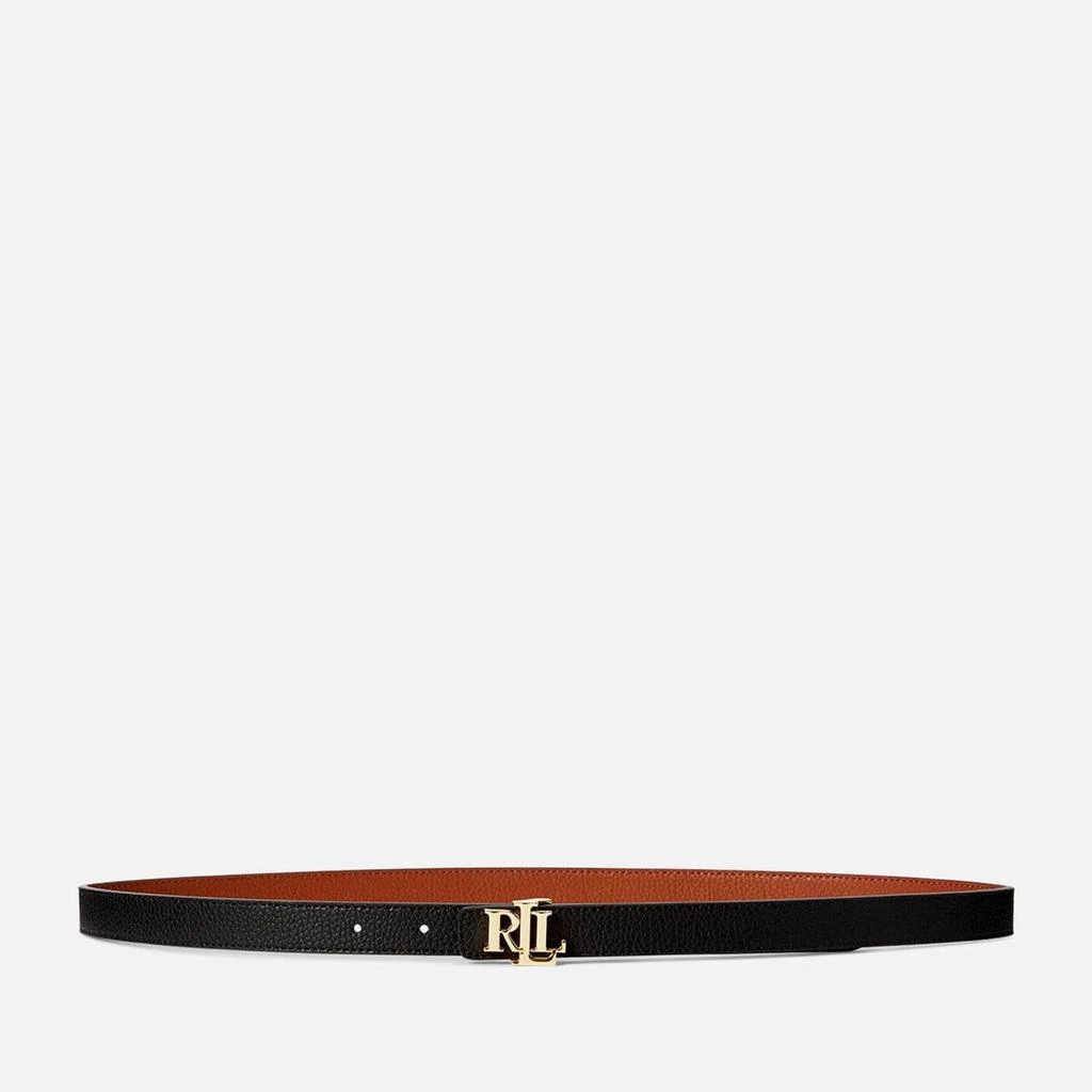 商品Ralph Lauren|Lauren Ralph Lauren Women's Reversible 20 Skinny Belt - Black/Lauren Tan,价格¥850,第1张图片