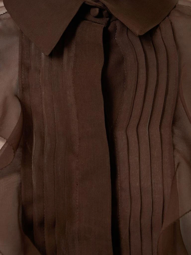 商品Valentino|Silk Chiffon Ruffled Plastron Top,价格¥13834,第4张图片详细描述