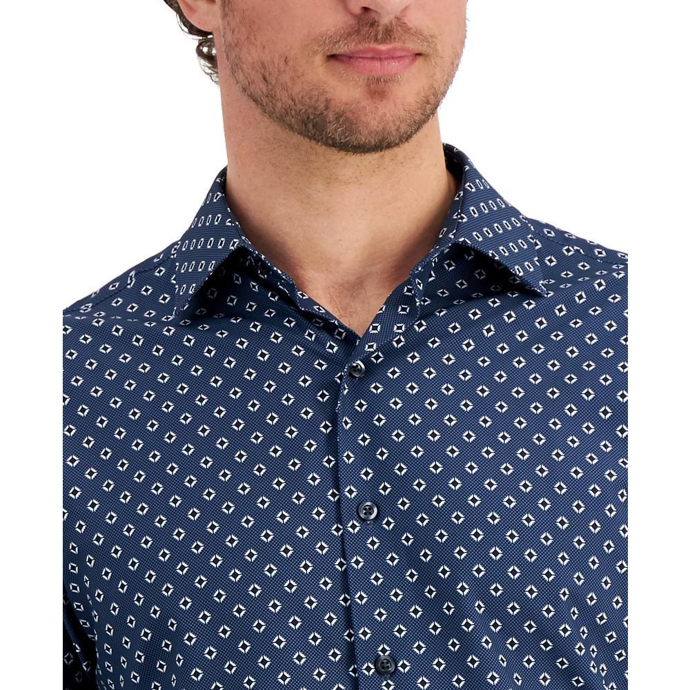 商品Alfani|Men's Slim Fit 4-Way Stretch Geo-Print Dress Shirt, Created for Macy's,价格¥448,第5张图片详细描述