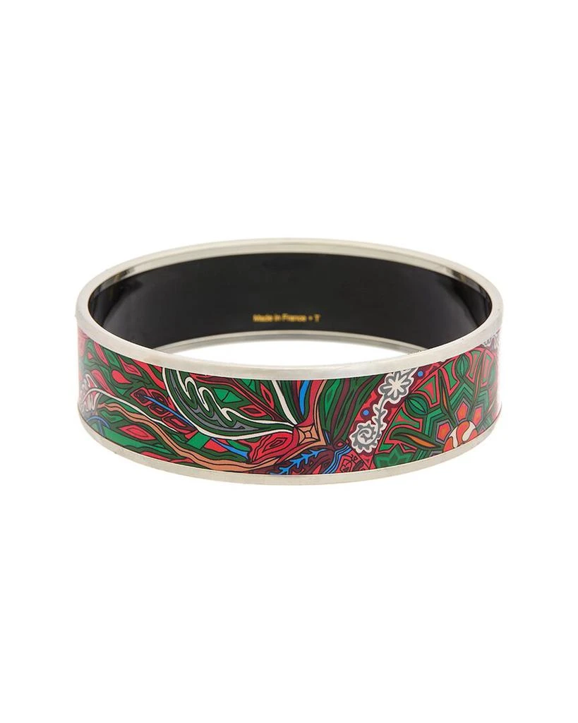 商品[二手商品] Hermes|Hermes Palladium Plated Du Vent L Folk Painted Enamel Bangle (Authentic,价格¥3944,第2张图片详细描述