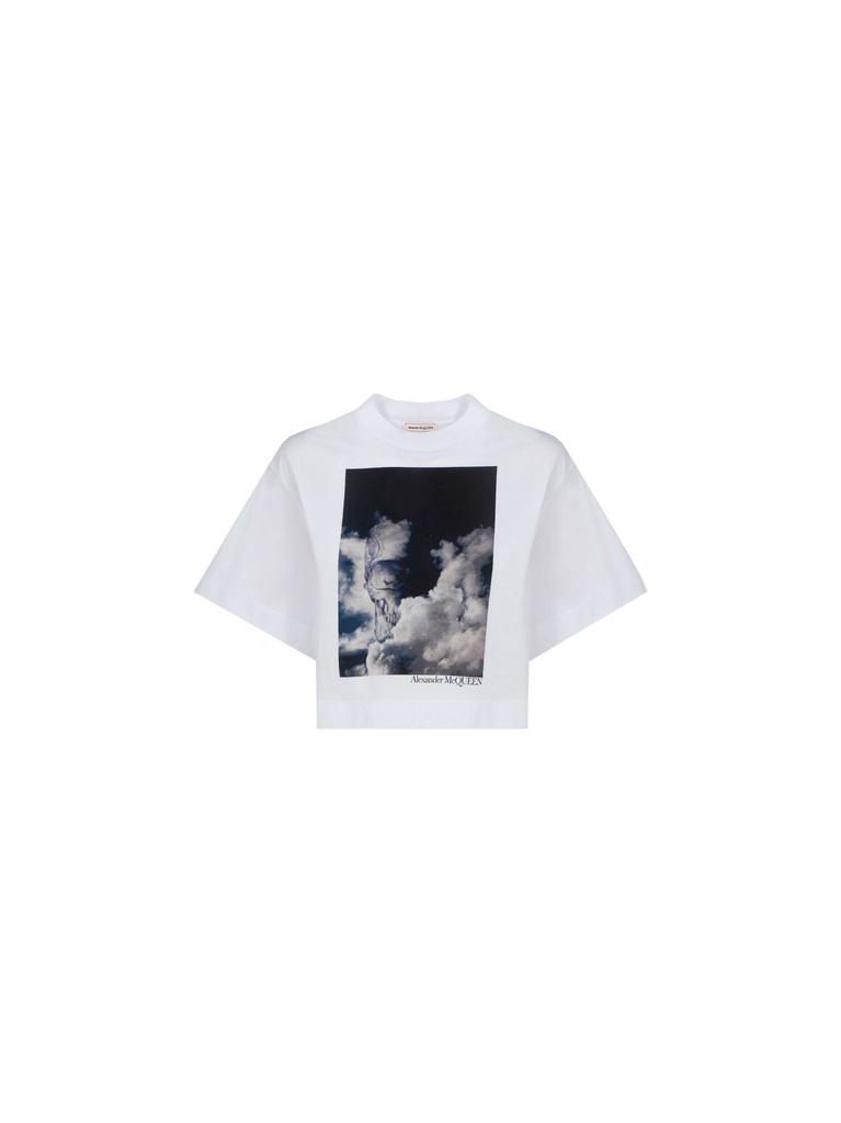 Alexander Mcqueen Womens White T-Shirt商品第1张图片规格展示