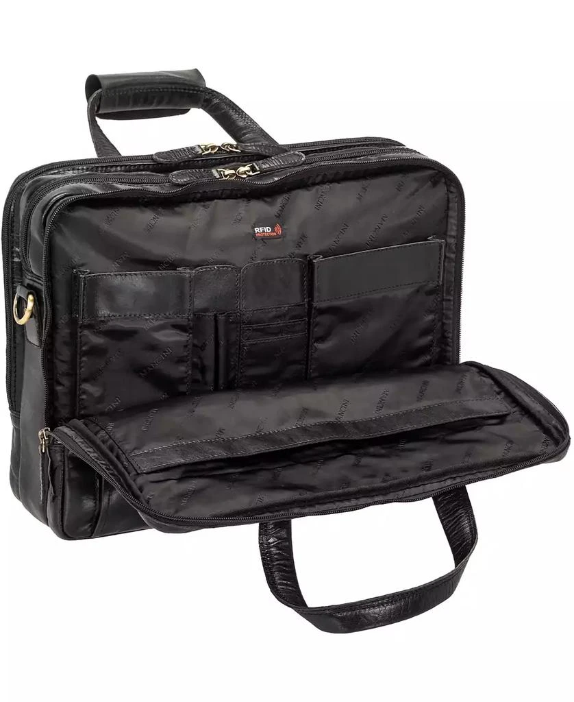 商品Mancini Leather Goods|Men's Triple Compartment Briefcase,价格¥1104,第5张图片详细描述