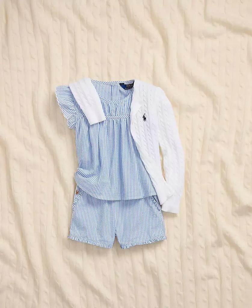 Toddler and Little Girls Striped Cotton Seersucker Top 商品