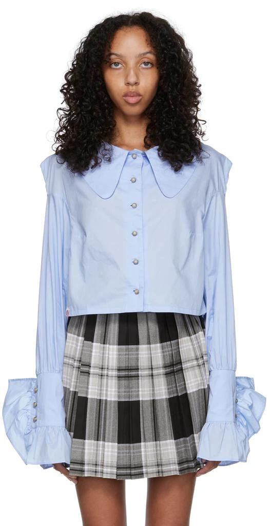 商品Charles Jeffrey Loverboy|Blue Cotton Shirt,价格¥1432,第1张图片