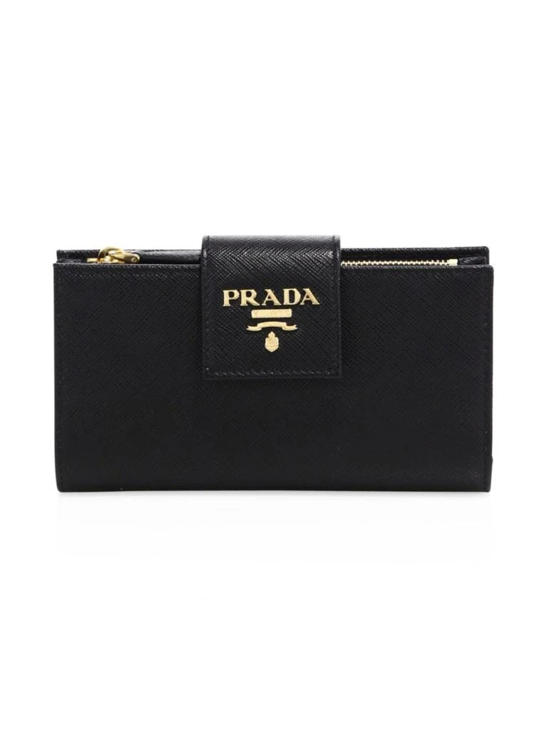 商品Prada|Prada - Saffiano Leather Tab Wallet,价格¥4795,第1张图片