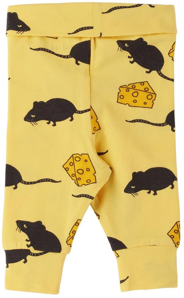 商品Mini Rodini|Baby Yellow Mouse Leggings,价格¥148,第2张图片详细描述