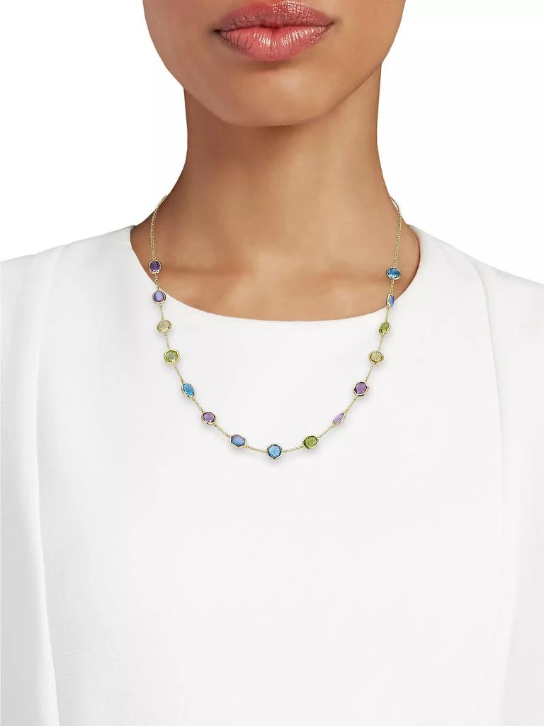 商品Ippolita|Rock Candy® 18K Gold & Multi-Stone 19 Stones Station Necklace,价格¥26189,第2张图片详细描述