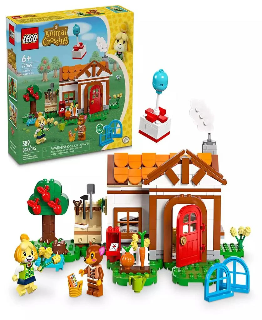 商品LEGO|LEGO Animal Crossing Isabelle's House Visit 77049 Toy Building Set, 389 Pieces,价格¥250,第1张图片