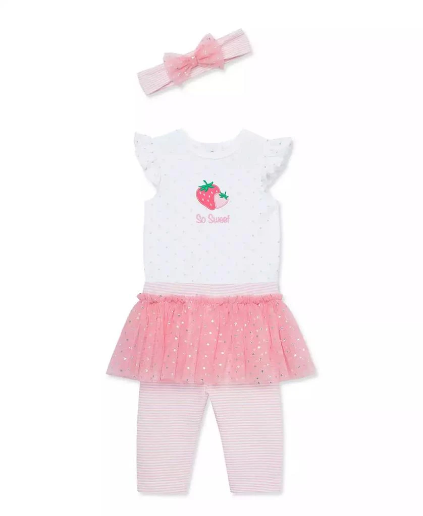 商品Little Me|Baby Girls So Sweet Skegging Set with Headband,价格¥101,第3张图片详细描述