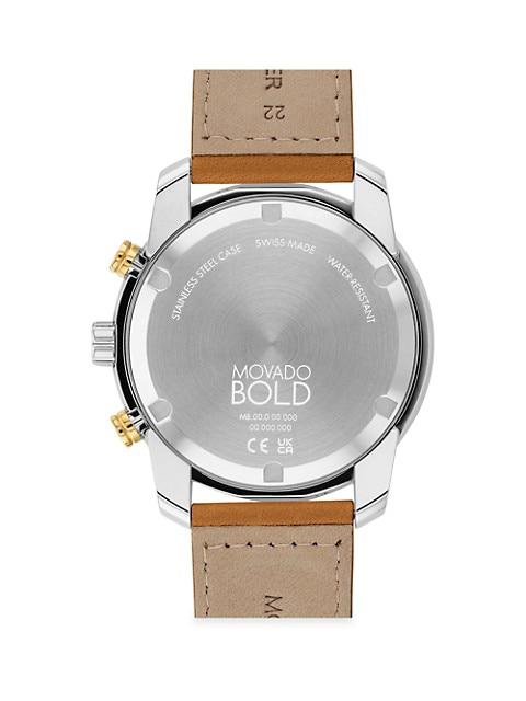 BOLD Verso Leather Strap Watch商品第3张图片规格展示