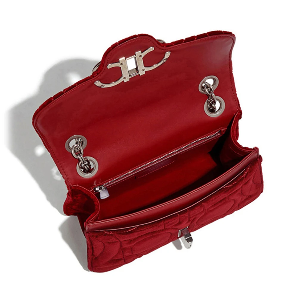 Salvatore Ferragamo 菲拉格慕 女士红色单肩包斜挎包 21-H248-695982 商品