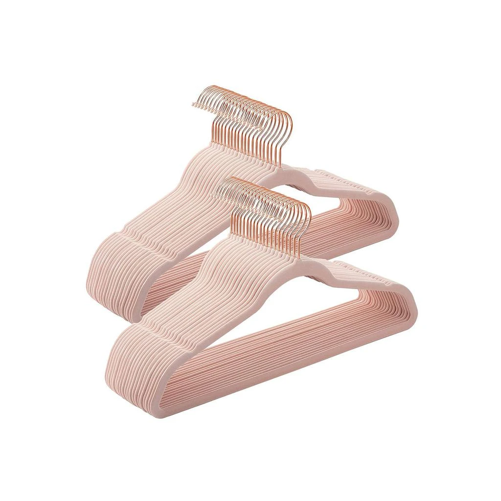 商品BreeBe|Pink Velvet Hangers 50 Pack for Coat,价格¥564,第1张图片