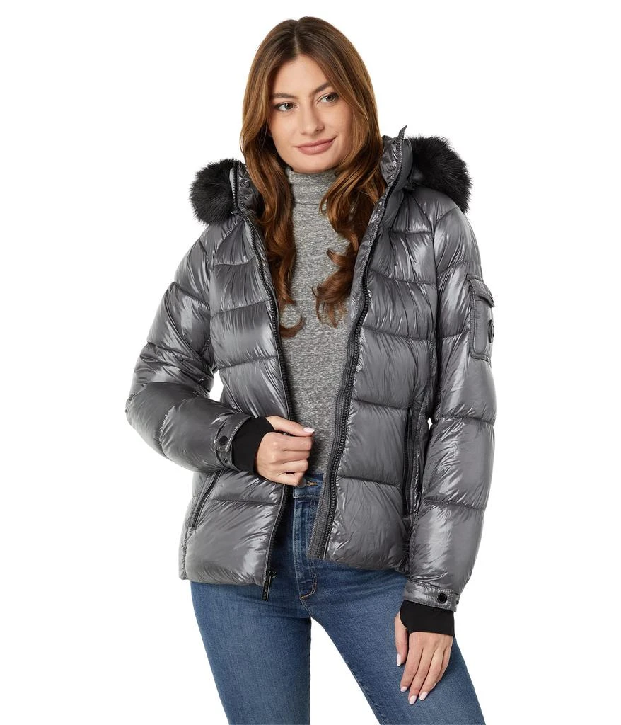 商品Michael Kors|Short Puffer with Faux Fur Trim Hood Jacket M425739QZ,价格¥1261-¥1659,第1张图片