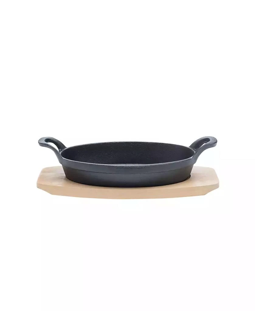 商品Basic Essentials|2 Piece Cast Iron Oval Sizzler Plate Set,价格¥226,第4张图片详细描述