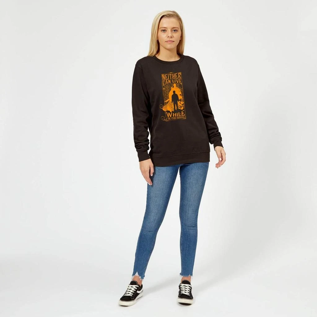 商品Harry Potter|Harry Potter Neither Can Live Women's Sweatshirt - Black,价格¥298,第3张图片详细描述