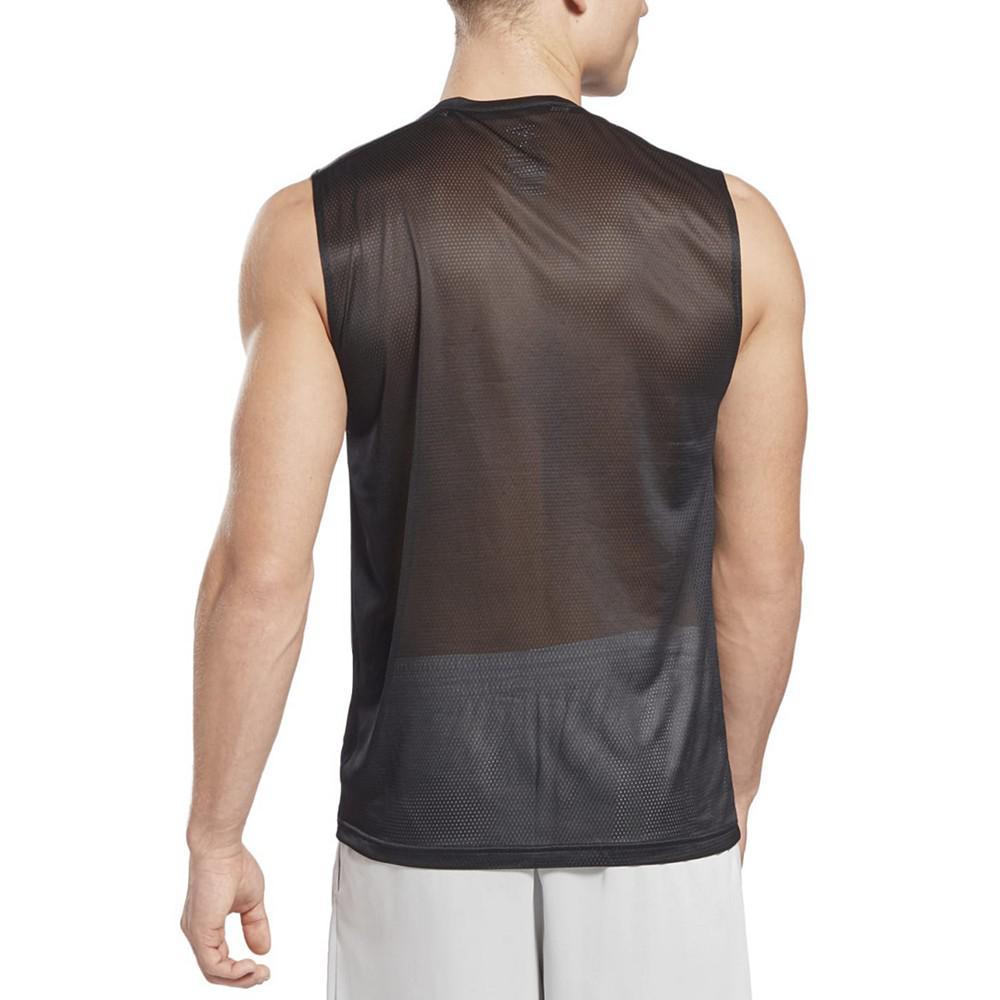 商品Reebok|Men's Workout Ready Sleeveless Tech T-Shirt,价格¥108,第4张图片详细描述