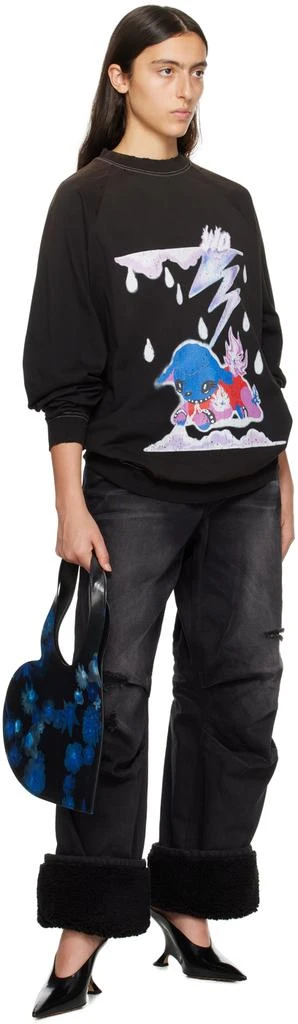 商品We11done|Black Distressed Sweatshirt,价格¥908,第4张图片详细描述