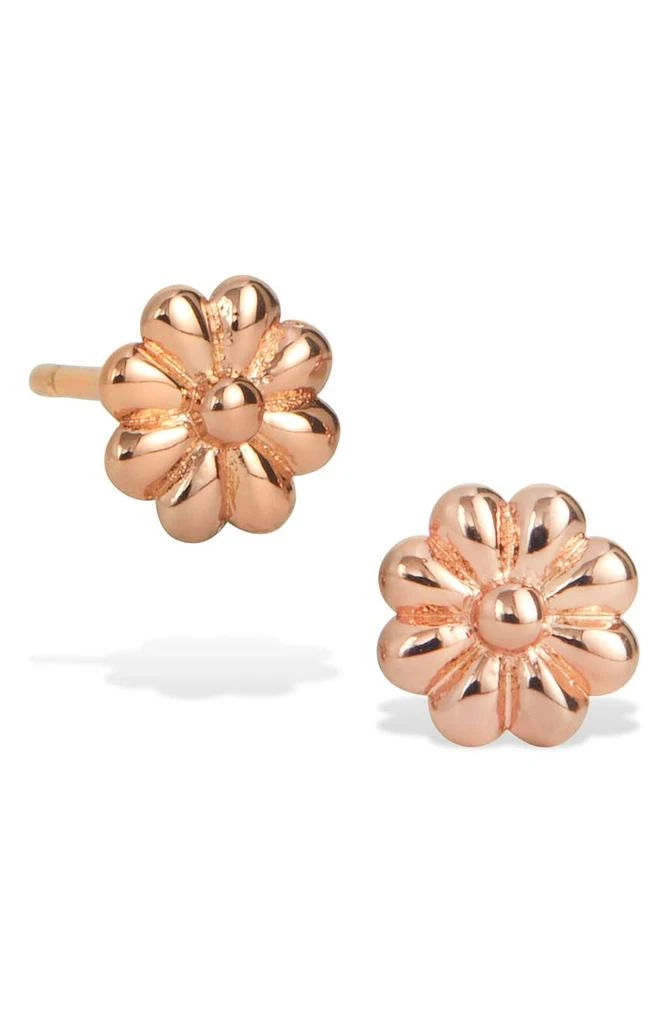 商品Savvy Cie Jewels|18K Rose Gold Plated Sterling Silver Florette Stud Earrings,价格¥151,第1张图片