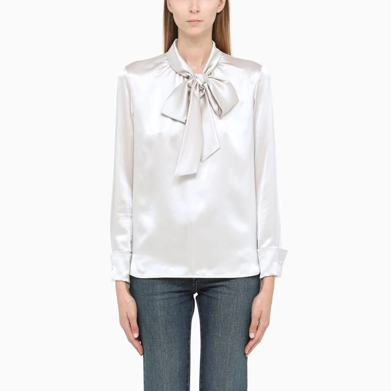 商品Max Mara|White silk satin shirt,价格¥833,第1张图片