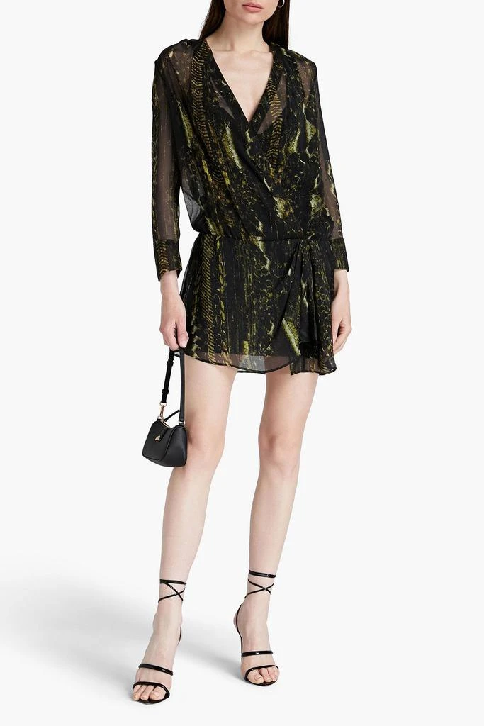 商品IRO|Akley wrap-effect snake-print chiffon mini dress,价格¥1027,第2张图片详细描述