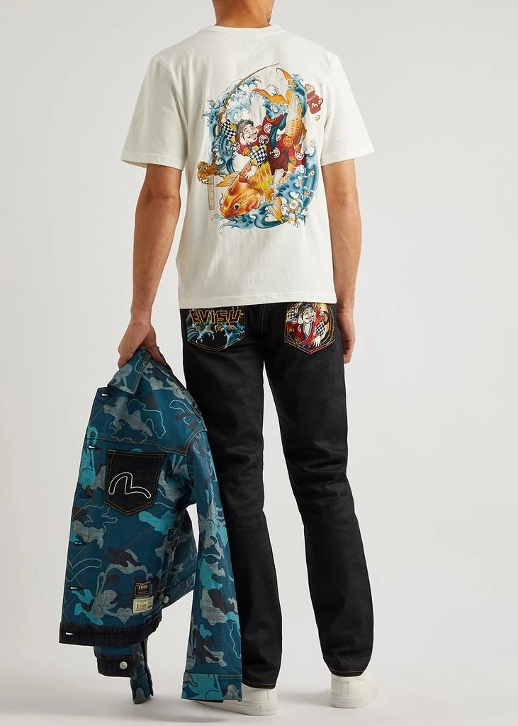 商品Evisu|Printed cotton T-shirt,价格¥596,第4张图片详细描述