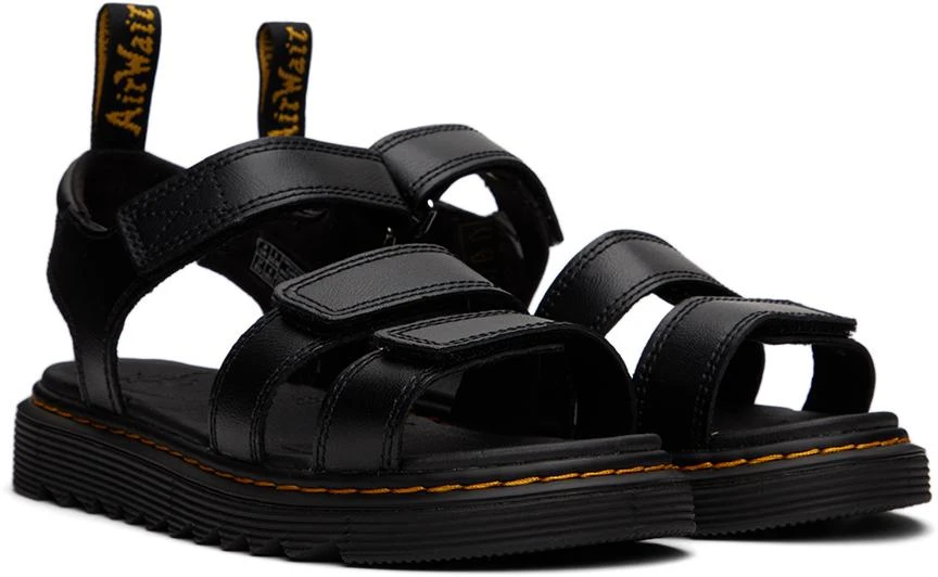 商品Dr. Martens|Kids Black Klaire Leather Strap Big Kids Sandals,价格¥664,第4张图片详细描述