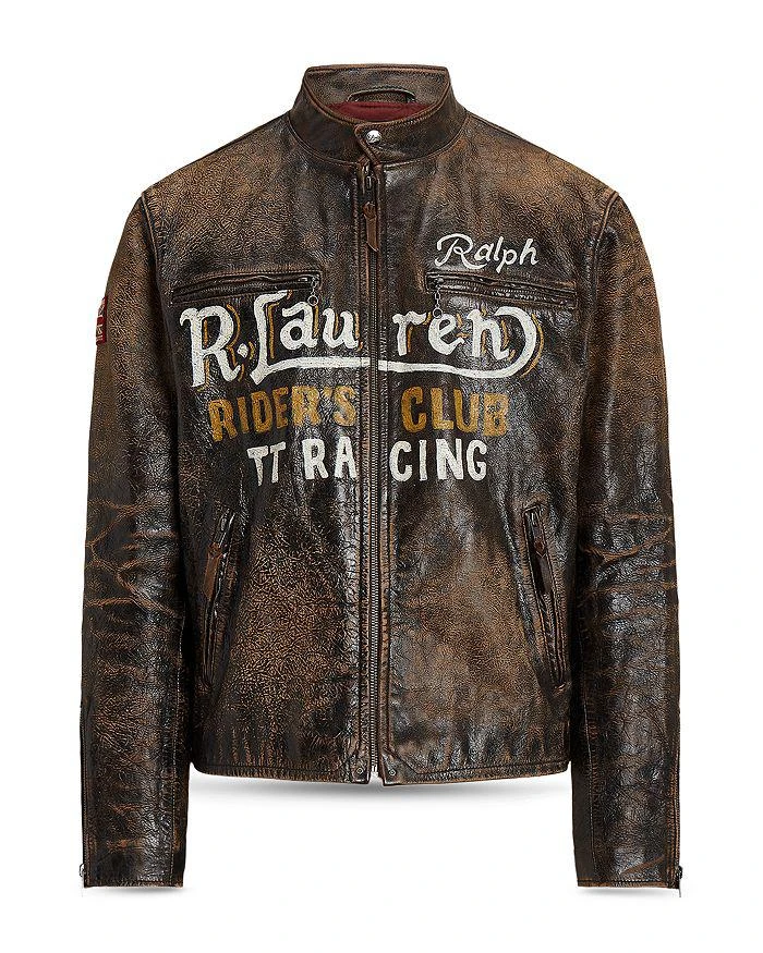 Leather Hand Painted Café Racer Jacket  商品