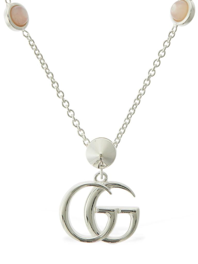 商品Gucci|Double G Mother Of Pearl Necklace,价格¥4794,第4张图片详细描述