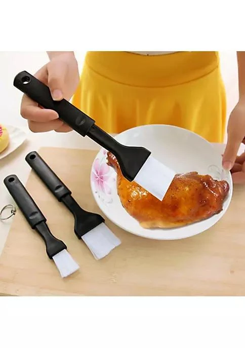 商品Kitcheniva|2 Piece Pastry Brush Nylon Bristle Black Plastic Grip,价格¥90,第1张图片