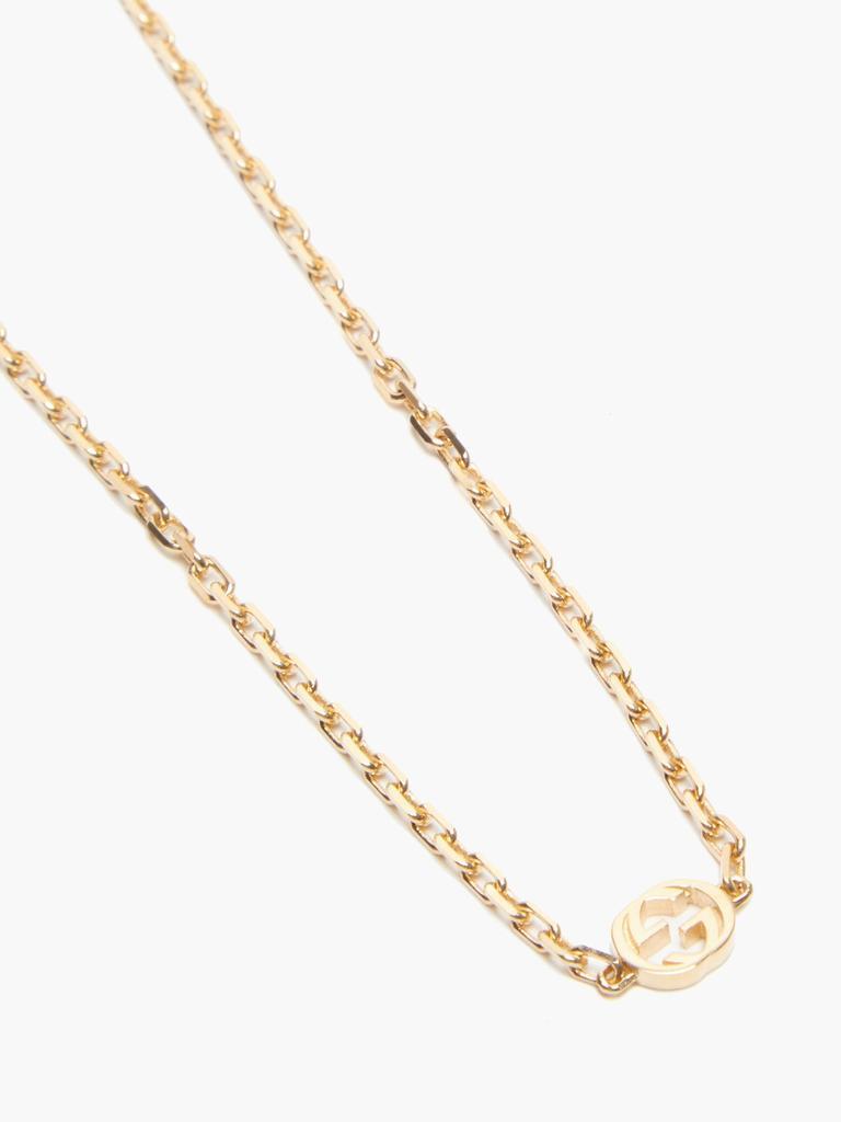 商品Gucci|GG-logo 18kt gold chain necklace,价格¥12921,第7张图片详细描述