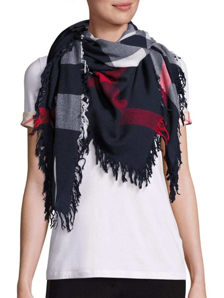 商品Burberry|Colorblock Check Wool Scarf,价格¥2960,第1张图片