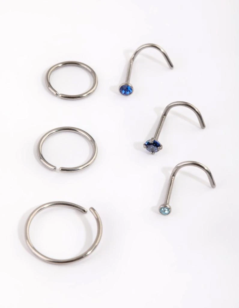 商品Lovisa|Titanium Diamante Nose Stud and Ring Pack,价格¥150,第1张图片
