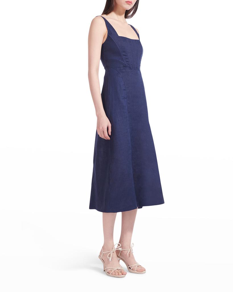 Rome Sleeveless Linen Midi Dress商品第2张图片规格展示