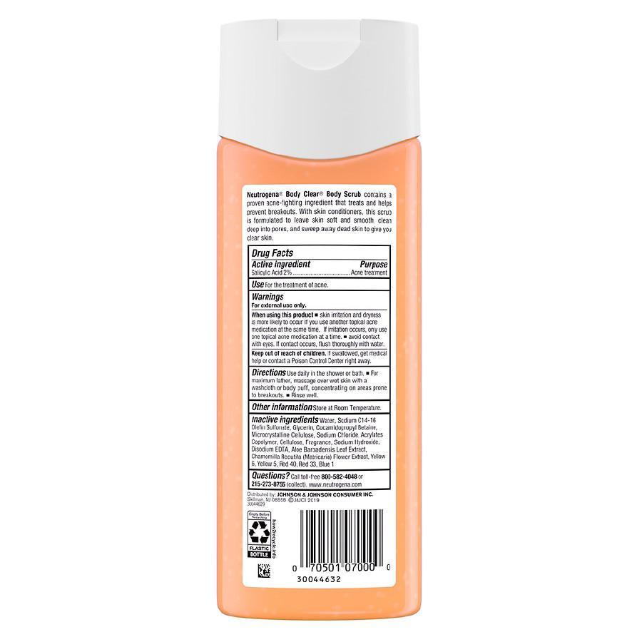 商品Neutrogena|Body Clear Acne Body Scrub, 2% Salicylic Acid,价格¥75,第5张图片详细描述