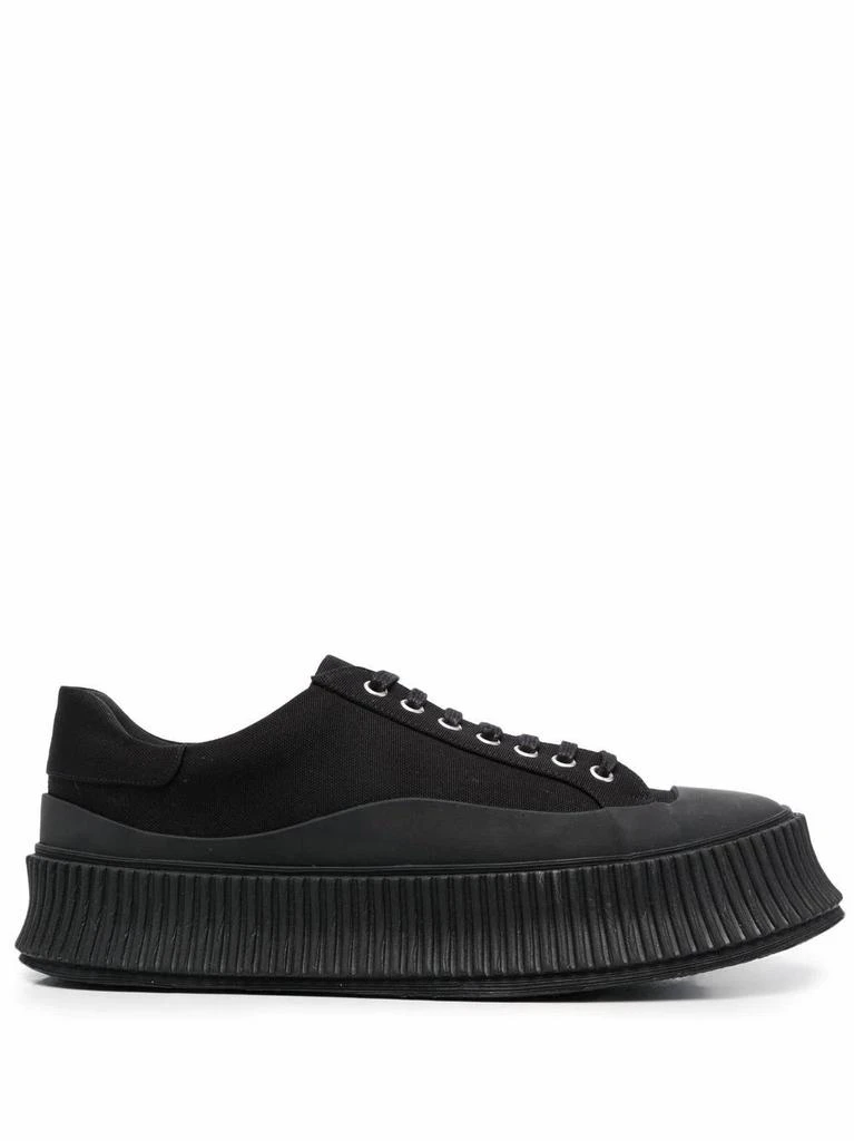 商品Jil Sander|Jil Sander Mens Black Fabric Sneakers,价格¥4587,第1张图片