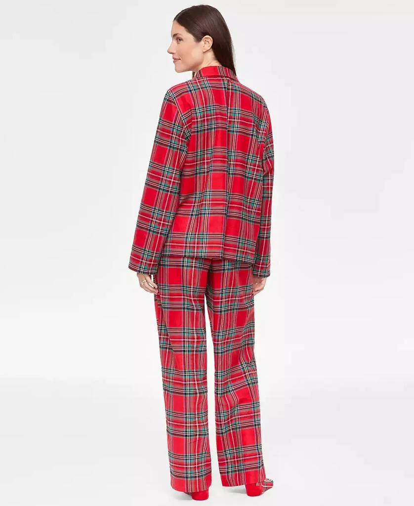 商品Holiday Lane|Women's Brinkley Plaid Notch Collar Matching Family Pajamas Set, Created for Macy's,价格¥139,第2张图片详细描述