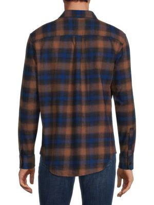 商品Calvin Klein|Long Sleeve Ombre Plaid Button Front Shirt,价格¥240,第2张图片详细描述