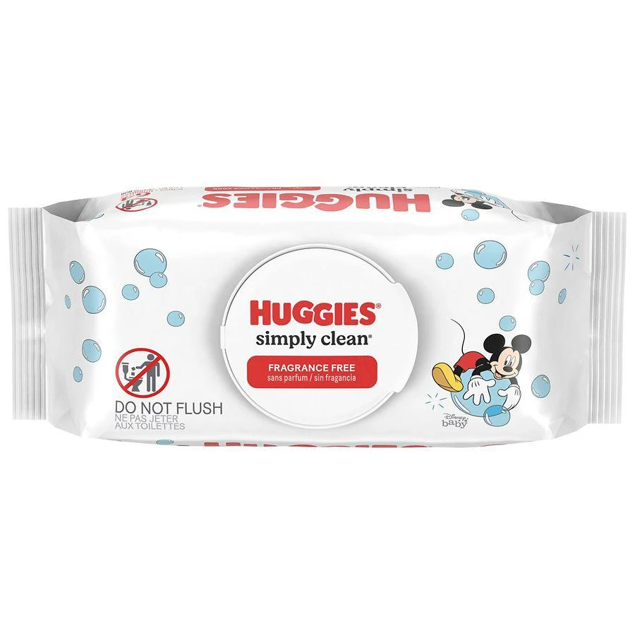 商品Huggies Simply Clean|Baby Wipes, Flip-Top Pack Fragrance-Free,价格¥34,第3张图片详细描述