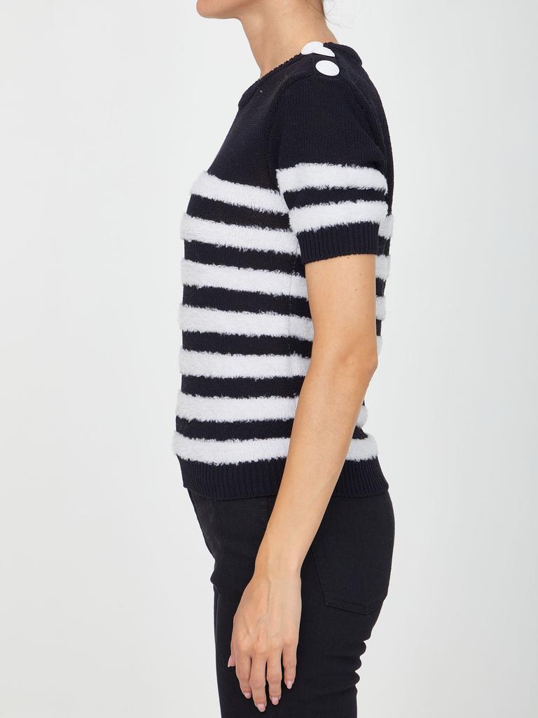商品Balmain|Striped knit t-shirt,价格¥4561,第5张图片详细描述