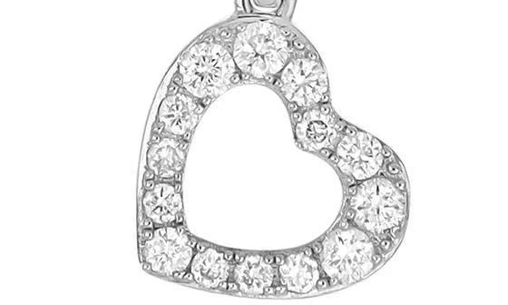 商品Carrière Jewelry|Open Heart Diamond Pendant Necklace - 0.13ct.,价格¥3083,第2张图片详细描述