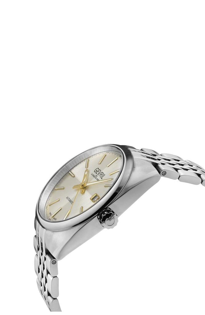 Men's Five Points Silver Dial Stainless Steel Watch, 44.5 mm商品第3张图片规格展示