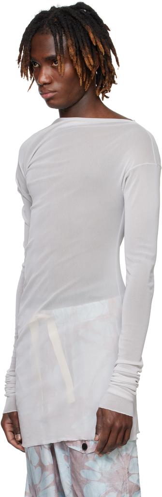 正規 DRIES VAN NOTEN Sheer Draped T-shirt a9a65b34-eec8-3645-a274-