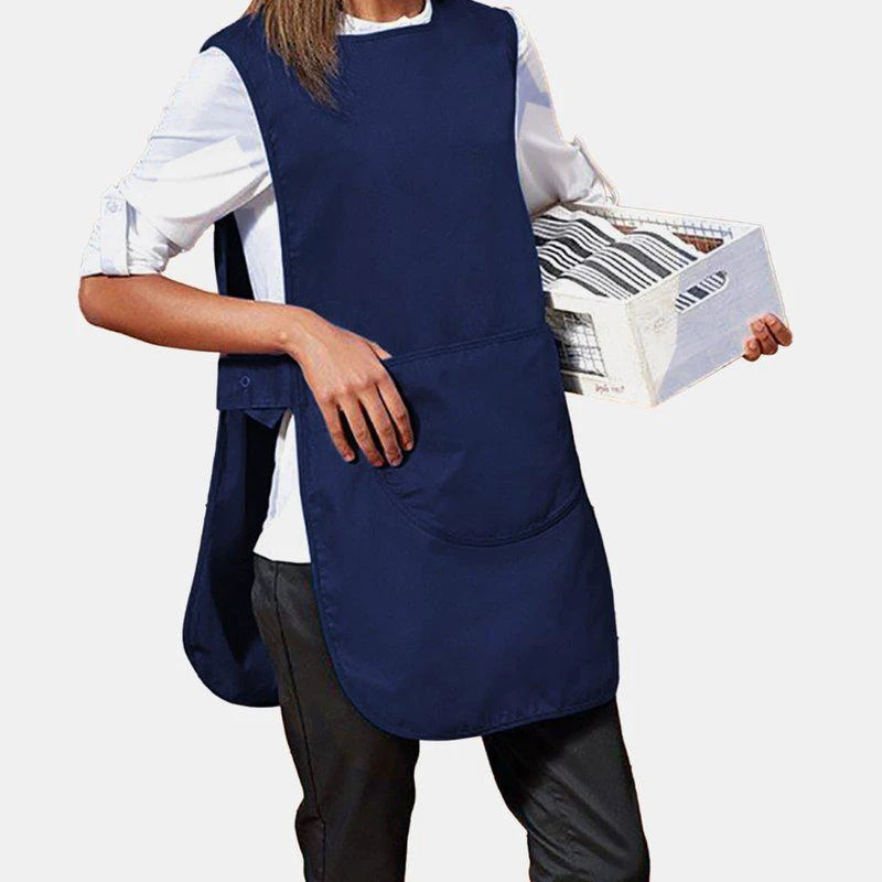 商品Premier|Premier Ladies/Womens Long Length Pocket Cobbler Apron/Workwear (Navy) (M) (M),价格¥167,第2张图片详细描述