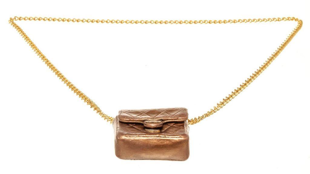 商品[二手商品] Chanel|Chanel Gold Mini Flap Necklace,价格¥17852,第1张图片