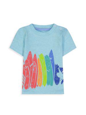 Baby Boy's Surfing Graphic Tee & Ombre Shorts Set商品第2张图片规格展示