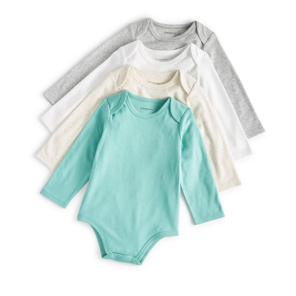 商品First Impressions|Baby Neutral Bodysuits, Pack of 4, Created for Macy's,价格¥105,第1张图片