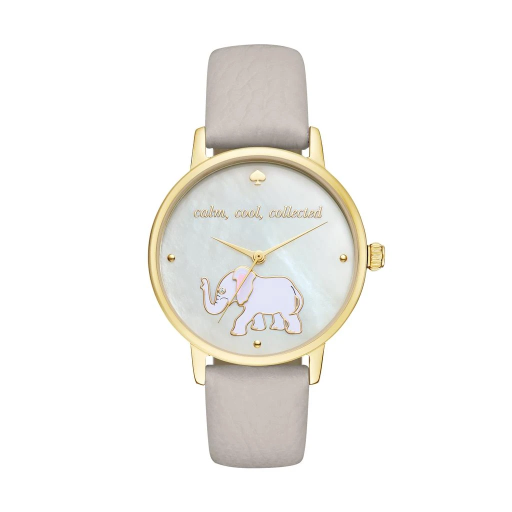 商品Kate Spade|Kate Spade Women's Metro Three-Hand, Gold-Tone Alloy Watch,价格¥947,第1张图片