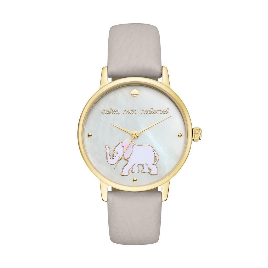 商品Kate Spade|Kate Spade Women's Metro Three-Hand, Gold-Tone Alloy Watch,价格¥726,第1张图片