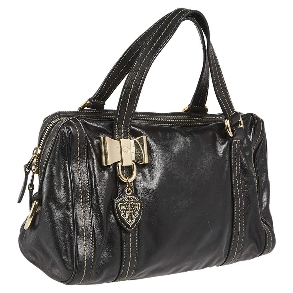 商品[二手商品] Gucci|Gucci Black Leather Duchessa Boston Bag,价格¥3419,第3张图片详细描述