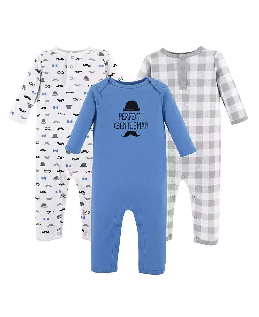 商品Hudson|Infant Boy Cotton Coveralls 3pk, Perfect Gentleman,价格¥195,第1张图片